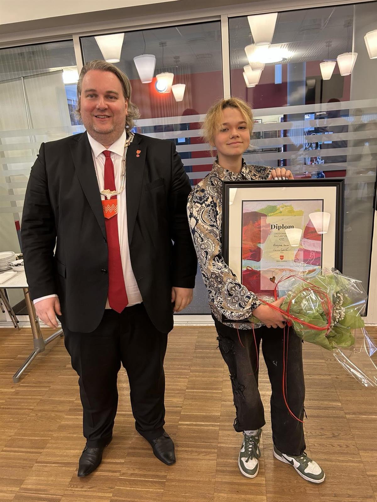 Mottakaren av Ungdommens kulturstipend til Vlada Kosiuk - Klikk for stort bilete